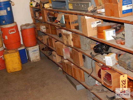 Contents of shelf - electrical supplies