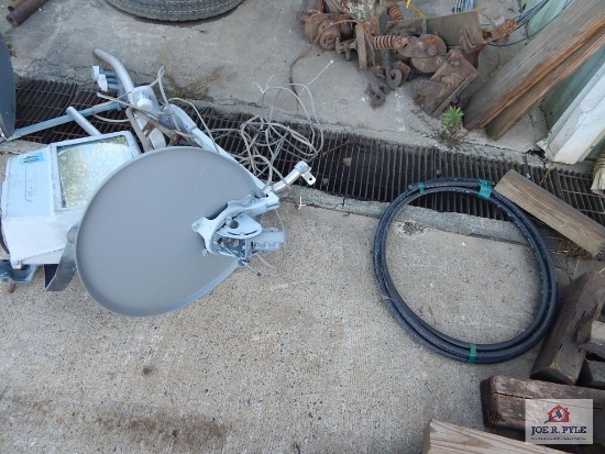 1 Lot of pipe, belting, lights, etc.