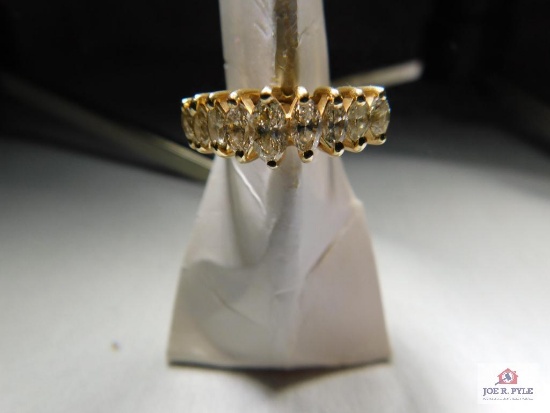 Ladies 10k Yellow Gold Diamond Ring