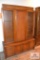 Nice wooden gun cabinet w/ bottom base