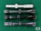 Four rifle scopes: Tasco, Burris, Bushnell, Valor