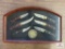 NWTF Knife Set in glass/wood presentation case (glass broken)