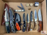 Flat of NWTF Knives and Collector's Pins