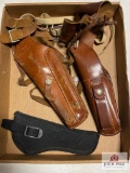 Three holsters: 2 shoulder holsters, 1 nylon belt holster