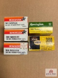 Flat of .300 Savage loads and cases