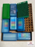 Flat of ammo boxes and wooden bullet block