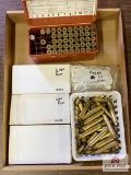 Mixed lot of ammo and components: loads and casings
