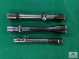 Three rifle scopes: Unertl, Balvar 8, Kohler
