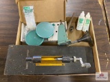 Misc. reloading lot: case trimmer, lubricant, funnel, etc.