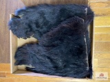 Bear skin gloves. Labeled 
