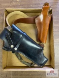 Two leather holsters
