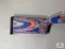 Red/Blue/Gray Laminate BR Rifle Stock Blank - Unfinished