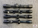 Lot of 4 rifle scopes: 3 Tasco & 1 Norinco