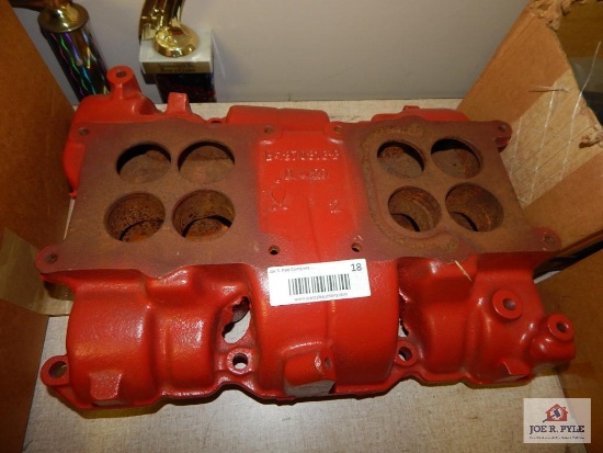 Intake manifold for two 4-barrel carburetors