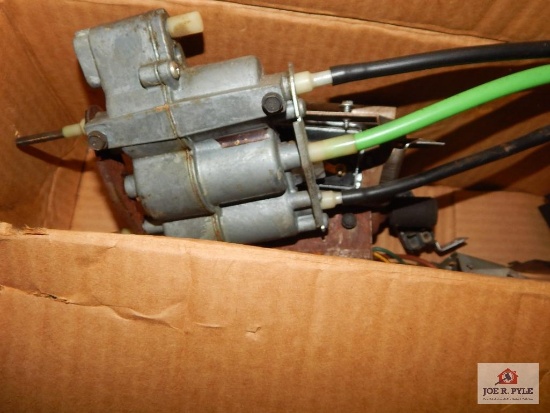 68-'69 Riviera horns, oil pan, '73 60/40 electric seat motor & trans w/ 3 cables, relay - 6-way