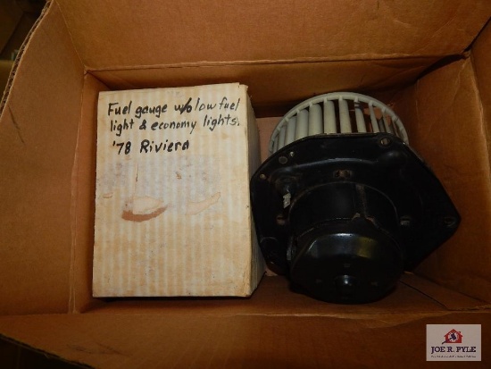 78 Riviera fuel gauge, blower motor '78 misc. parts, transmission link assembly