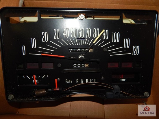 73 Buick speedometer w/ trip set showing 71,535 miles