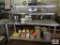 6' stainless steel prep table with Hatco Glo-Ray warming station (not contents)