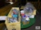 Room lot: 3 tables, construction supplies, 2 chairs, ceiling lamp, etc