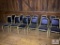 Lot 12 metal chairs & wood table