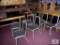Lot 8 metal chairs