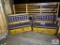 Lot 2 wood padded benches