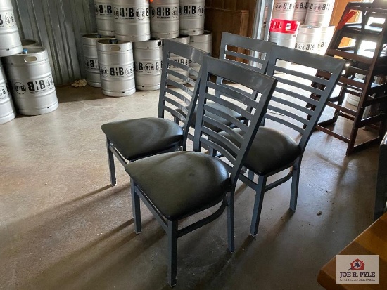 Lot 4 metal bar chairs