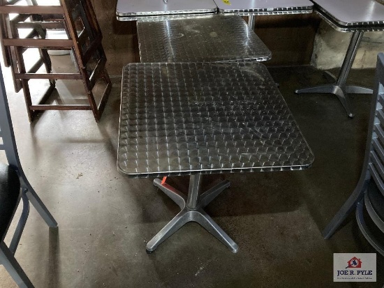 Six 2' metal tables