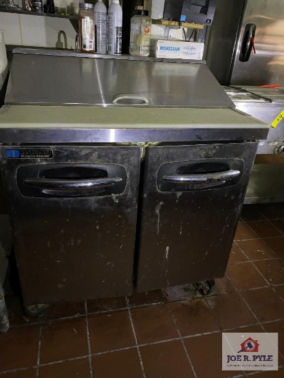 4' refrigerated prep table