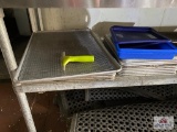 Lot metal serving trays & racks