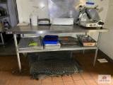 Duke 6' stainless steel prep table