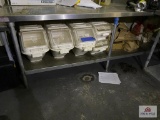 Aero 8' stainless steel prep table & contents