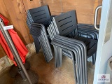 Lot 17 metal porch chairs