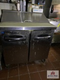 4' refrigerated prep table