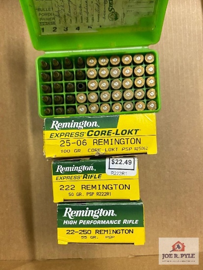 Ammunition & Components Lot: .25-06, .222, .22-250