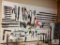 Contents wall: tools for repairing musical instruments