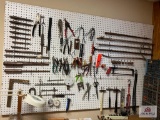 Contents wall: tools for repairing musical instruments