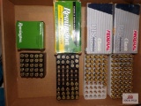 Flat of 40 caliber ammunition from Federal, Remington and Smith & Wesson