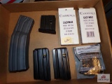 Flat of 7 magazines and ammunition for 223/556