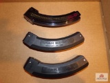 Flat of 3 magazines and ammunition for Ruger BX 25