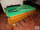 Combination Pool and Foosball table