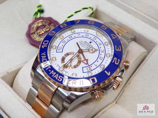 Rolex Oyster Perpetual Yacht Master II watch model 116610 serial OR6J2001  blue bezel 18K/Stainless | Jewelry, Gemstones & Watches Watches | Online  Auctions | Proxibid