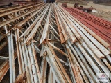 Twelve 50' white steel trusses