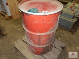 55-Gallon barrel of Black Beauty sand