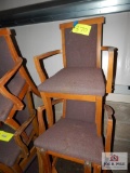 4 Padded arm chairs