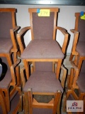 4 Padded arm chairs