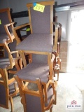 4 Padded arm chairs