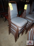 6 Padded stacking chairs