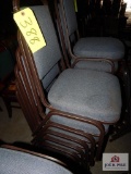 6 Padded stacking chairs