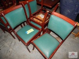 4 Padded seat & back chairs